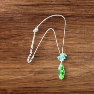 Women's silver candy drop necklace.